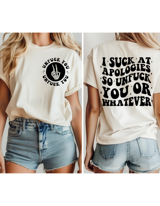 I suck at apologies