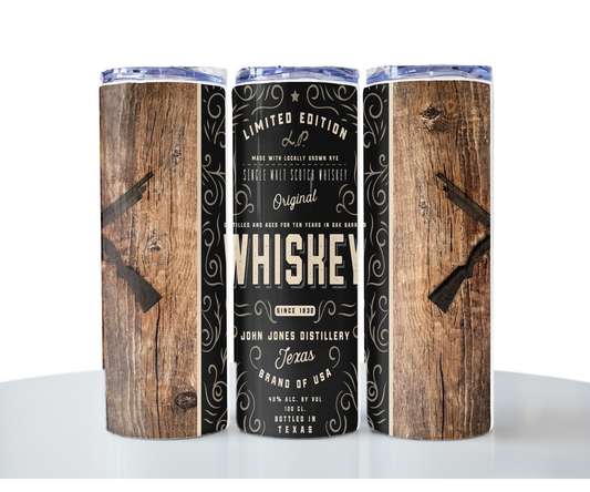Whiskey Label with wood grain
